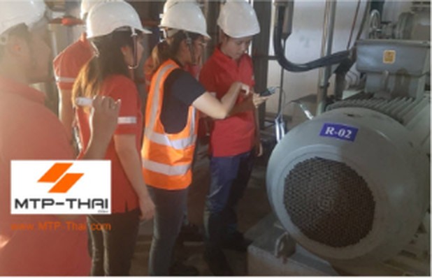 ทีมซ่อมบำรุง Myanmar Brewery ฝึกวัดความสั่นสะเทือนมอเตอร์ด้วยเครื่อง ADASH